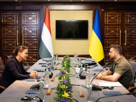 Novák Katalin négyszemközt egyeztetett Volodimir Zelenszkijjel